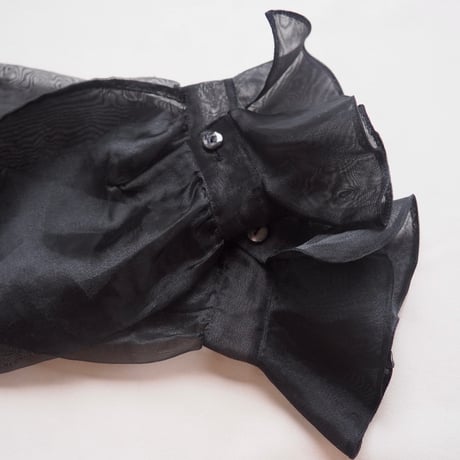 "JORDAN" oversized ribbon sheer blouse
