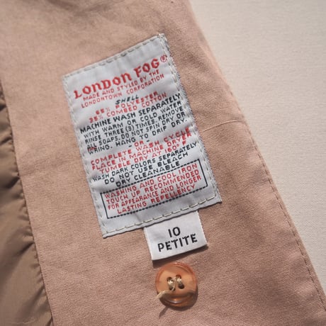 70〜80s "London fog" dusty pink balmacaan coat