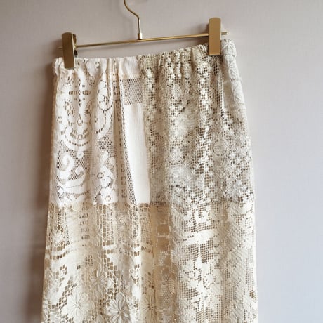 original remake lace patchwork maxi skirt B