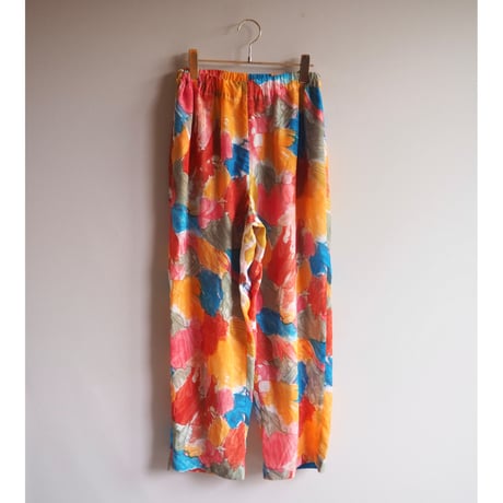 vintage abstract print easy pants