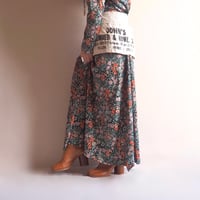 70s floral house maxi dress