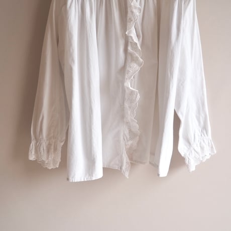 1900s〜 edwardian ruffle lace night blouse