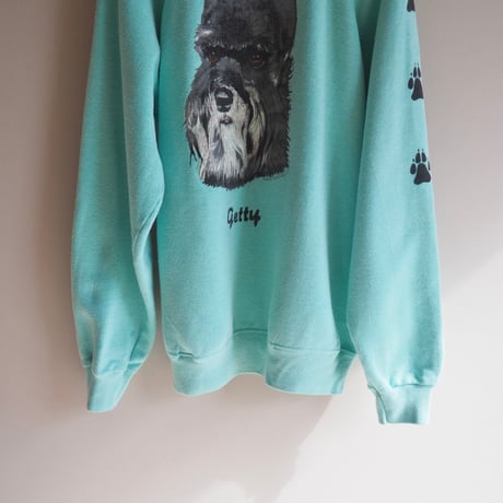 80s "Hanes" dog print sweatshirt