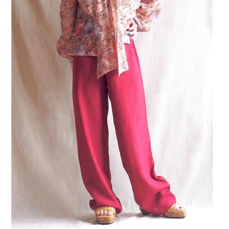 US made red wide pants