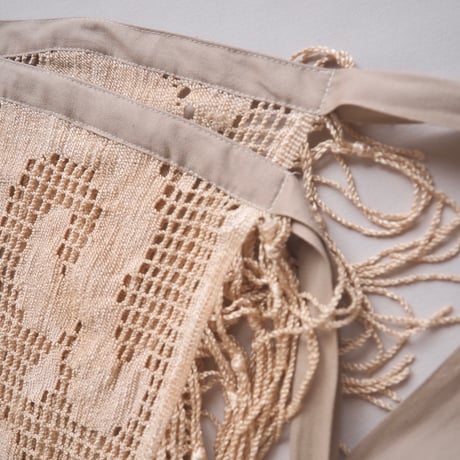 original remake lace fringe wrap skirt