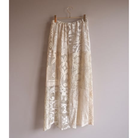 original remake lace patchwork maxi skirt (BE)