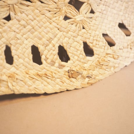vintage boho raffia wide brimmed hat