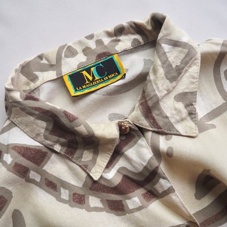 "LA MAGLIERIA DI MICA" abstract print oversized s/s blouse