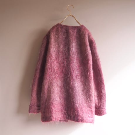 60〜70s "Andrew Stewart" wool × mohair coat (mauve)