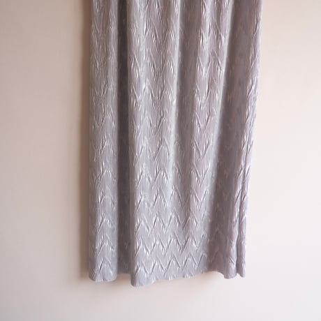 made in USA silver micro pleated maxi skirt