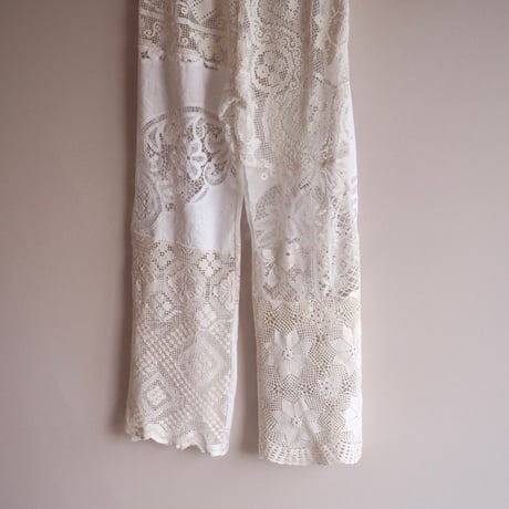 original remake patchwork lace pants
