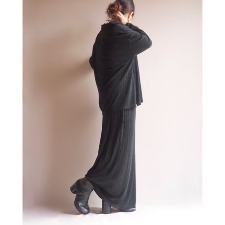 "CHICO'S DESIGN" textured blouse & maxi skirt set