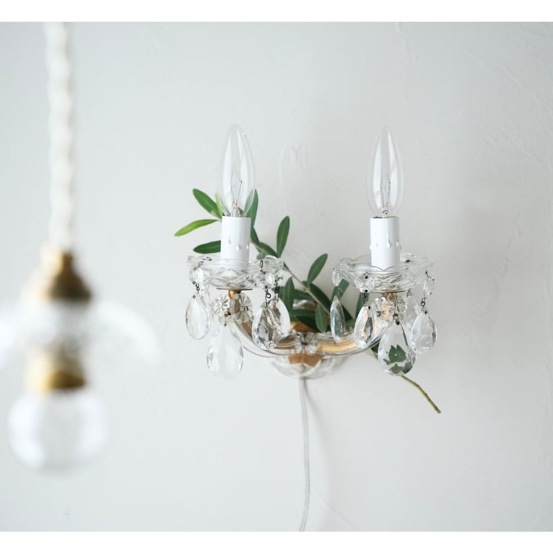 フランスアンティークランプ フランスアンティーク ブラケットとペンダントランプのペア ブラケット