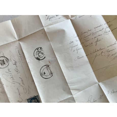 送料無料 ナポレオン3世 1870年 手紙 封書 手書き カリグラフィー
