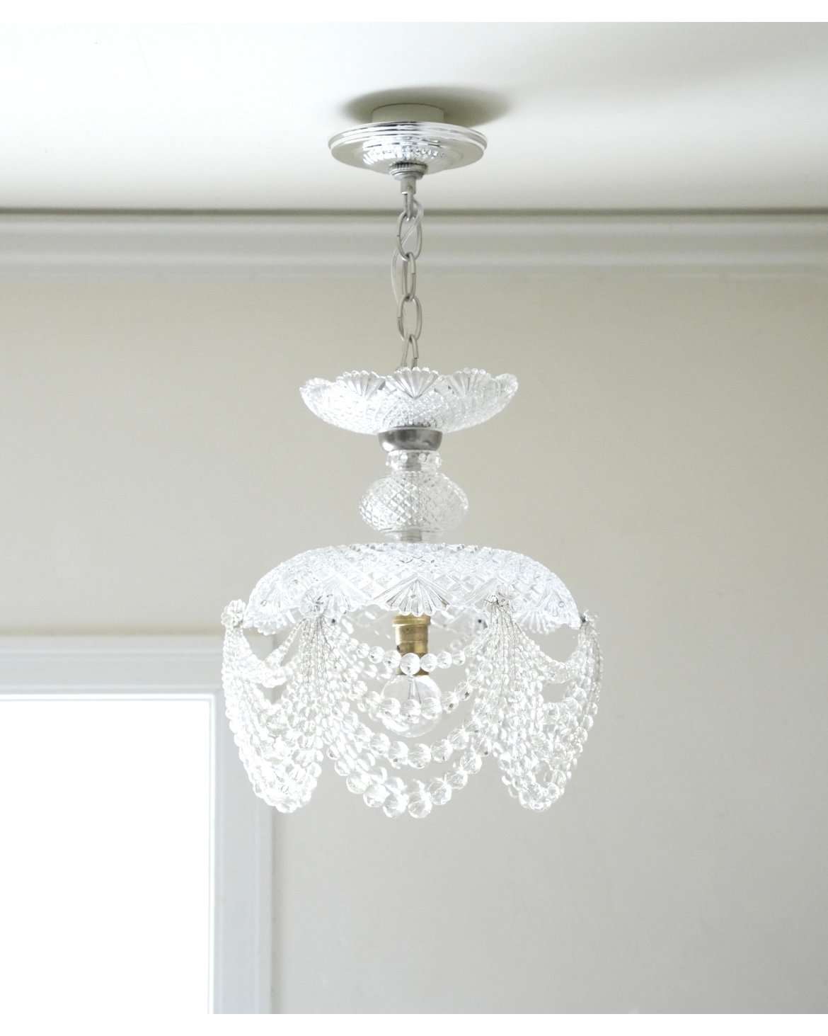 ベルギー王室御用達 クリスタルガラスランプ ペンダントランプ