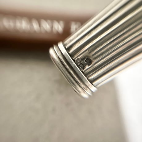 フランスアンティーク 純銀 ソリッドシルバー 菱形の刻印 鉛筆ホルダー ニードルケース