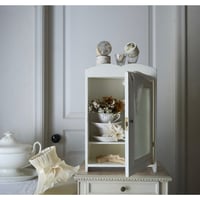 フランスアンティーク 置き型 壁掛け ガラス扉のキャビネット キャビネット 収納 パウダールーム ディスプレイ