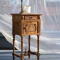 フランスアンティーク 花台 メンテナンス済み マーブルトップ 木製キャビネット