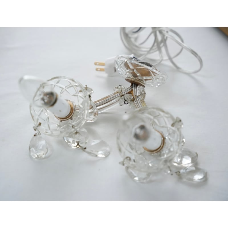 フランスアンティーク ブラケットとペンダントランプのペア ブラケット