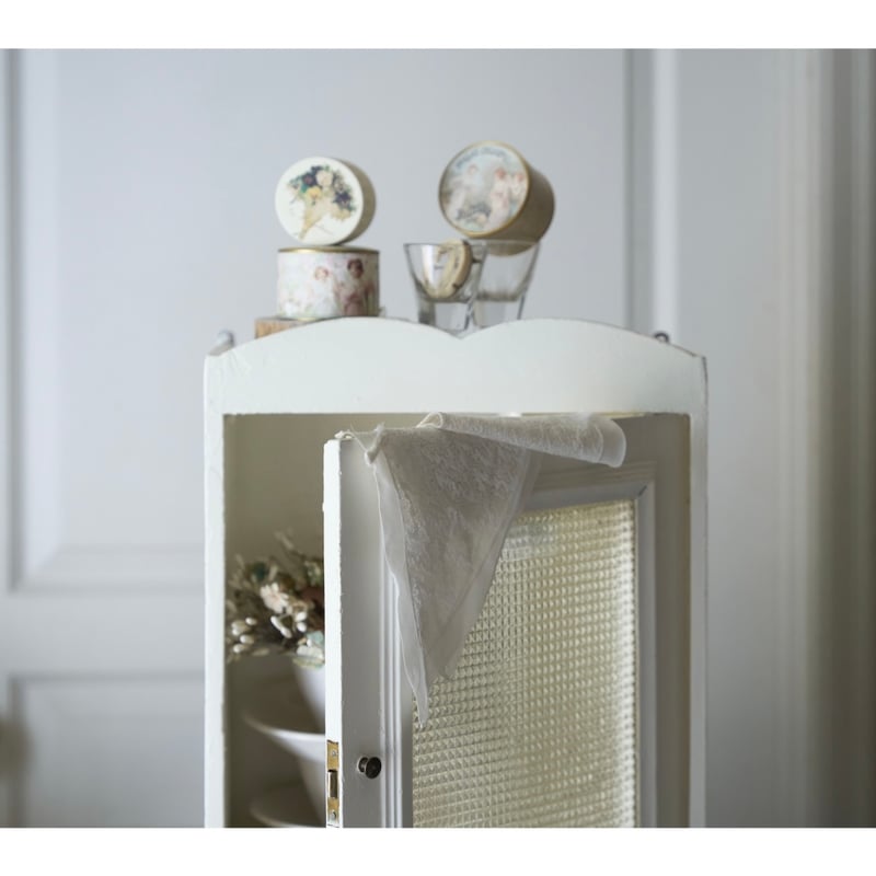 フランスアンティーク 置き型 壁掛け ガラス扉のキャビネット