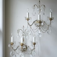 フレンチアンティーク 薔薇のアンティークランプ 薔薇型 ガーランド型