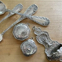 フランス アンティーク 8角形 純銀 パウダーケース  silver 800 ホールマーク