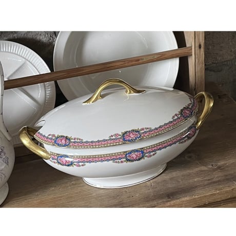 フランスアンティーク リモージュ Limoges スーピエール 金彩 1924年の刻印