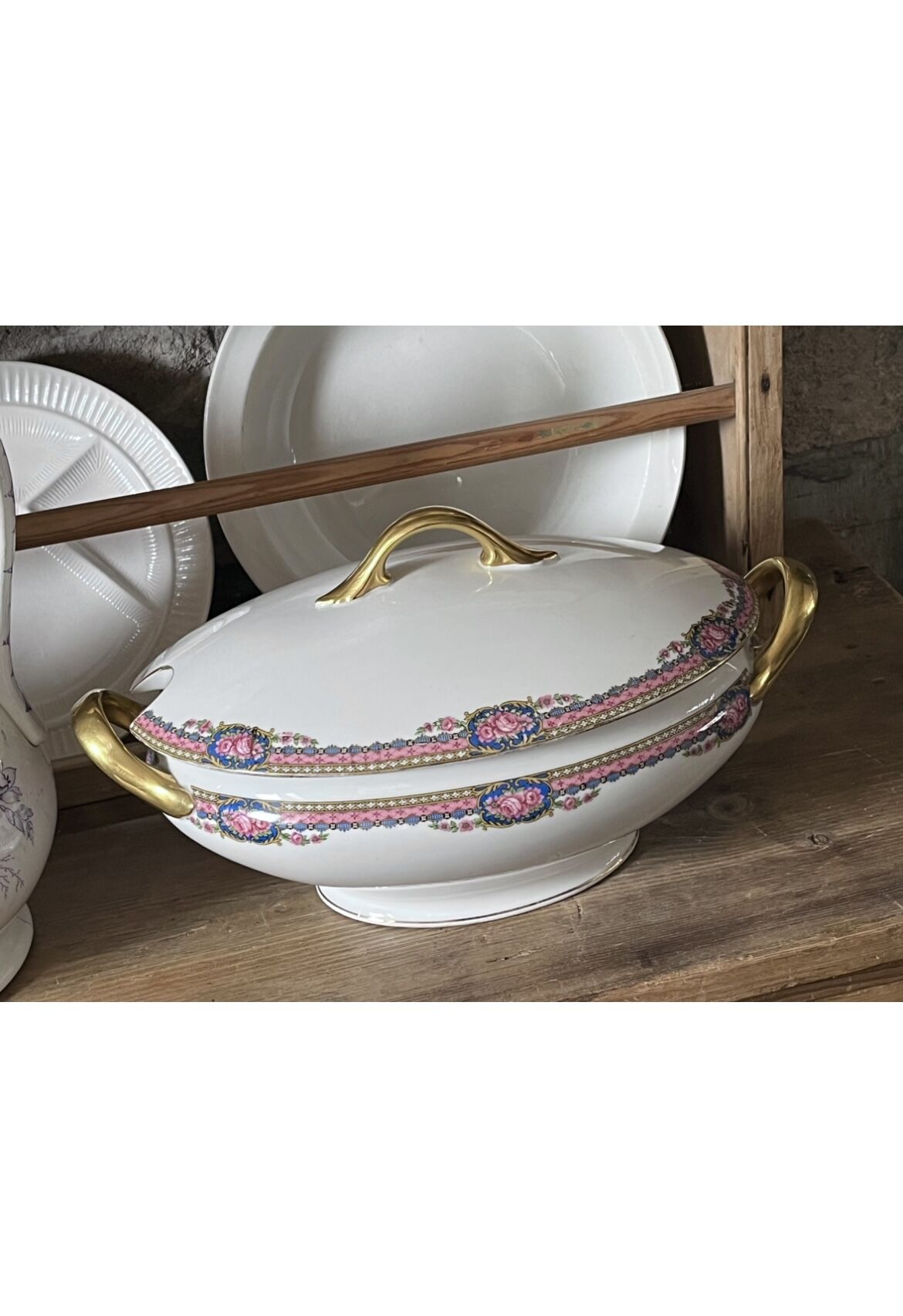 フランスアンティーク リモージュ Limoges スーピエール 金彩 1924年の