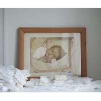 ドールの装飾額 額 壁掛け アンティーク布 コレクション 42.5cm×24cm