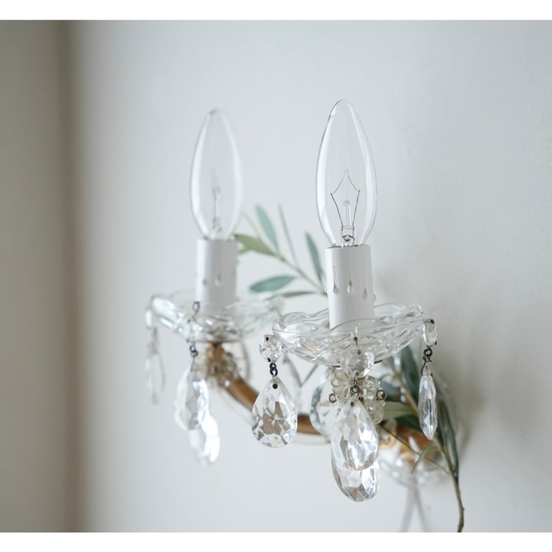 フランスアンティーク ブラケットとペンダントランプのペア ブラケット