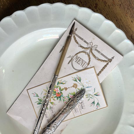 鈴蘭のペン軸と鈴蘭 ペンシルケース silverplate 銀 ニードルケースとして フランスアンティーク スズラン