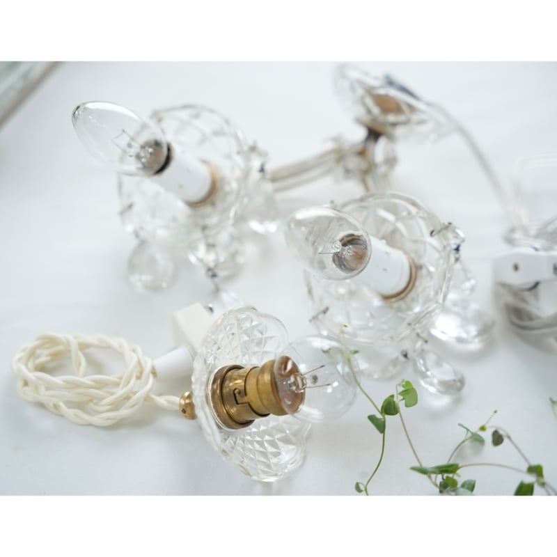 フランスアンティーク ブラケットとペンダントランプのペア ブラケット