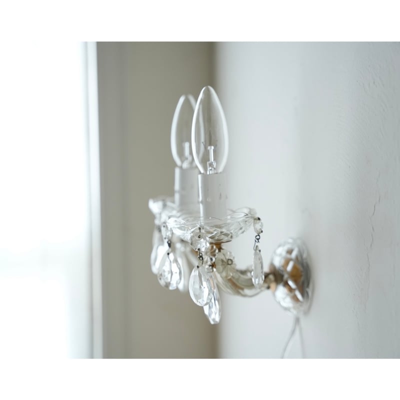 フランスアンティーク ブラケットとペンダントランプのペア ブラケット