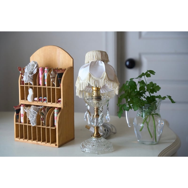 アンティークランプ テーブルランプ ガラスランプ フランス