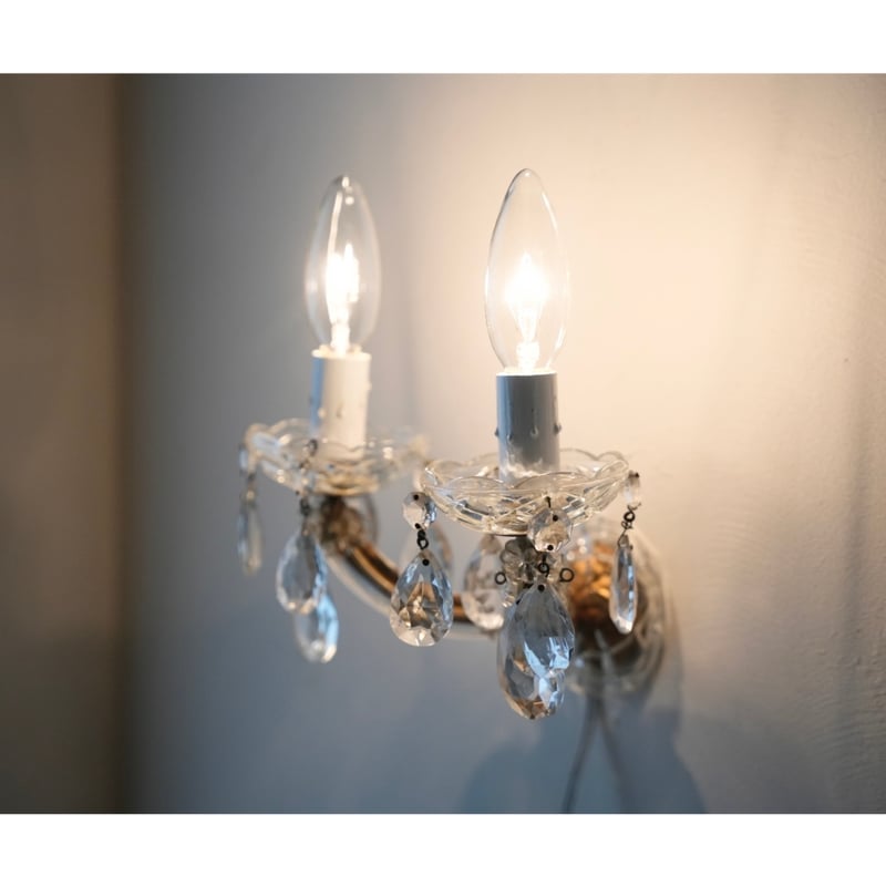 フランスアンティーク ブラケットとペンダントランプのペア ブラケット