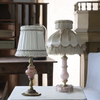 アンティーク　ランプ&ピンクシェードのセット アンティーク ランプ&ピンクシェードのセット ランプセット