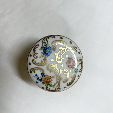 Limoges リモージュ Sigismond Maas パウダーケース 香水瓶 2点セット フランスアンティーク