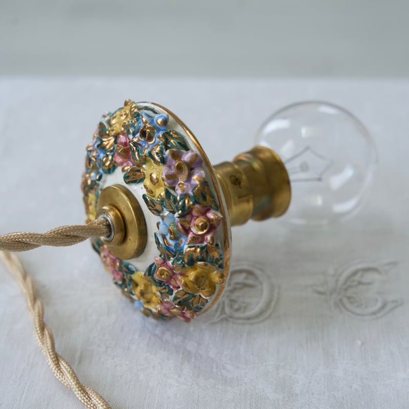 ペンダントランプ 花束みたいなペンダントランプ 陶器製 引掛