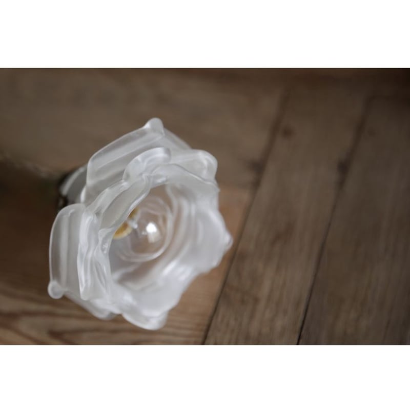 フレンチアンティーク バラ型 薔薇 ランプシェード ガラス フレンチアンティーク バラ型 薔薇 ランプシェード ガラス