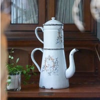フランスアンティーク カフェティエール ハンドペイント 美しい装飾 珈琲ポット コーヒーポット 高さ35.5cm