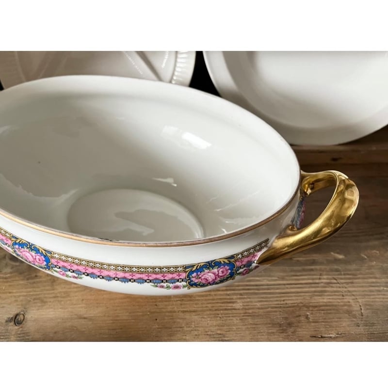 フランスアンティーク リモージュ Limoges スーピエール 金彩 1924年の