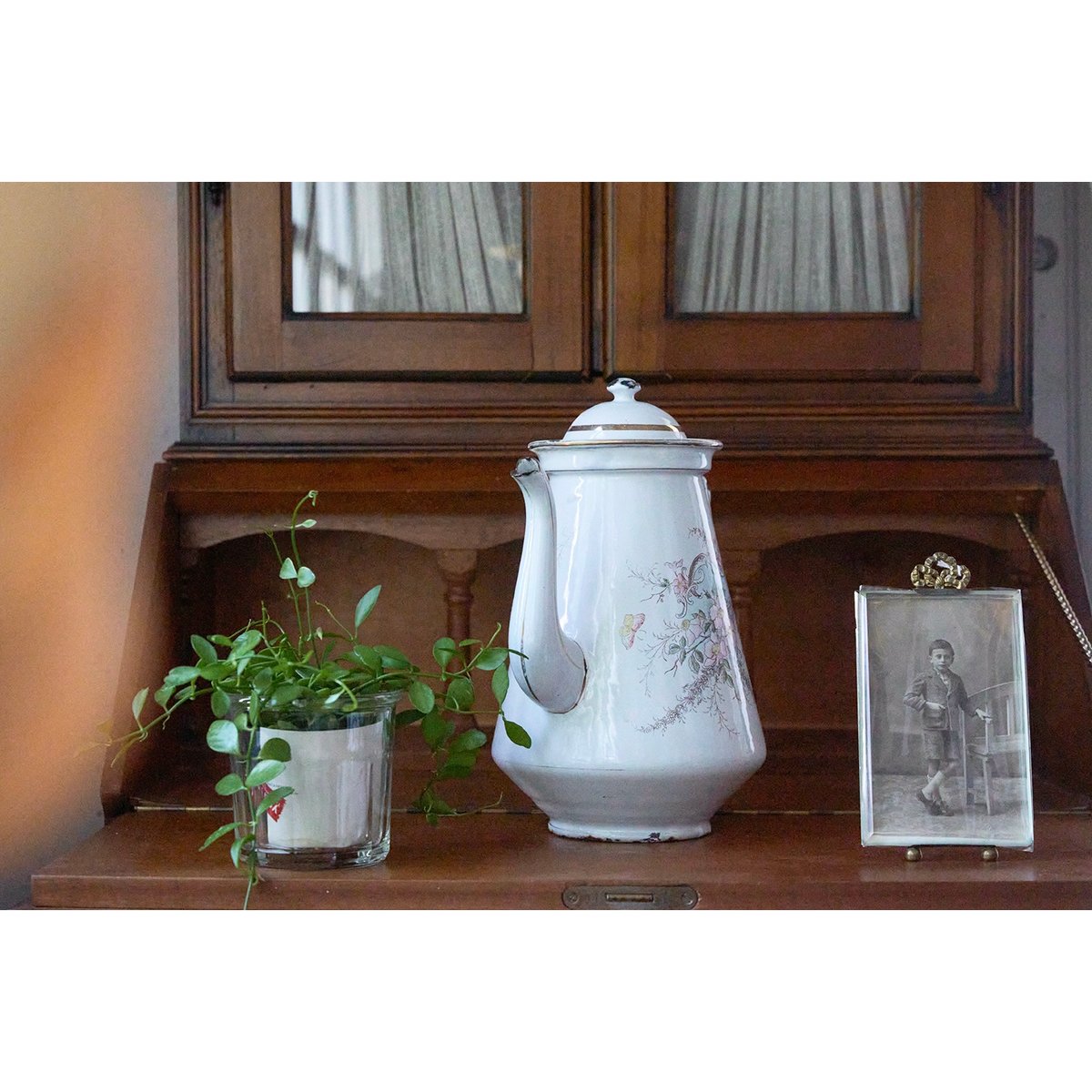 フランスアンティーク ポット ハンドペイント 珈琲ポット ティーポット