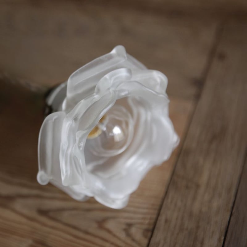 フレンチアンティーク バラ型 薔薇 ランプシェード ガラス フレンチアンティーク バラ型 薔薇 ランプシェード ガラス