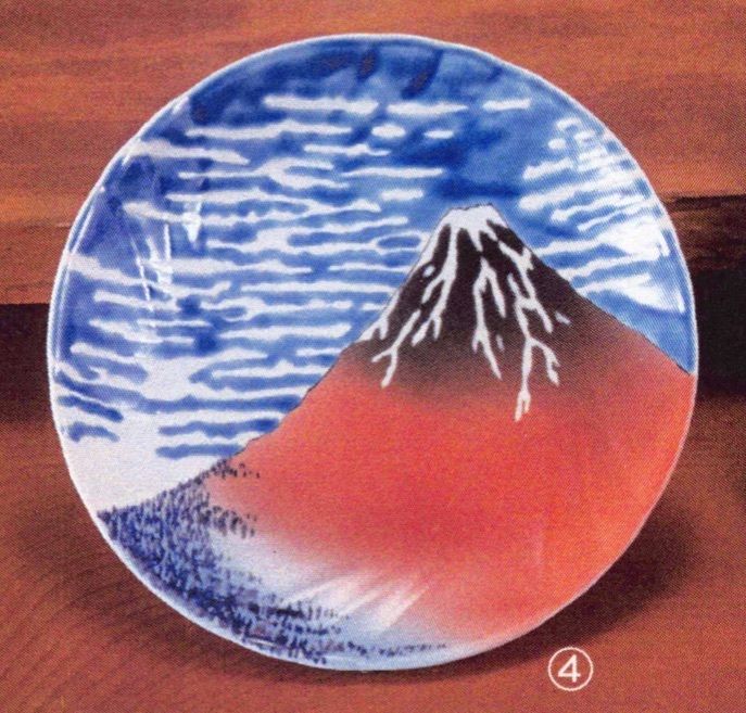 北斎5号飾り皿九谷焼絵付（皿立付） | 北斎の世界にようこそ