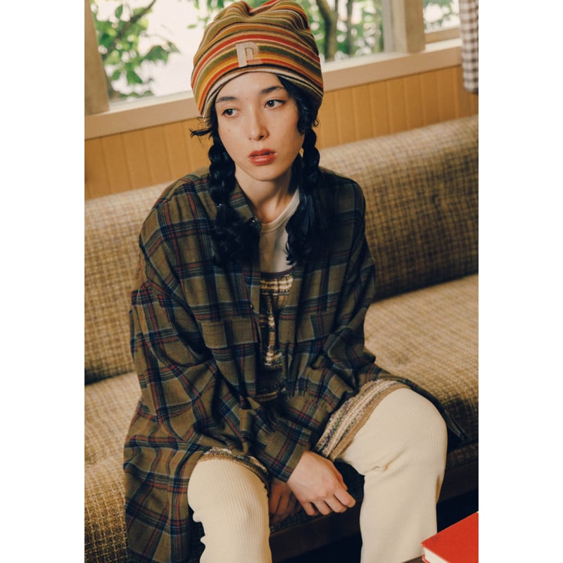 ep.9】BIG CHECK SHIRT (brown)【残りわずか】 | POLY ONL