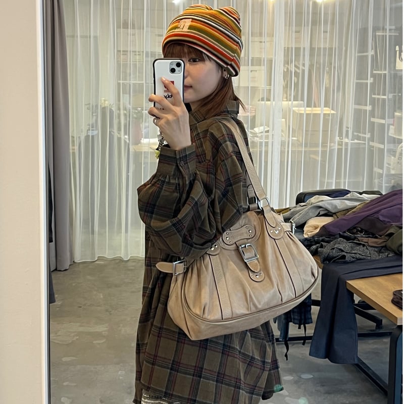 ep.9】BIG CHECK SHIRT (brown)【残りわずか】 | POLY ONL