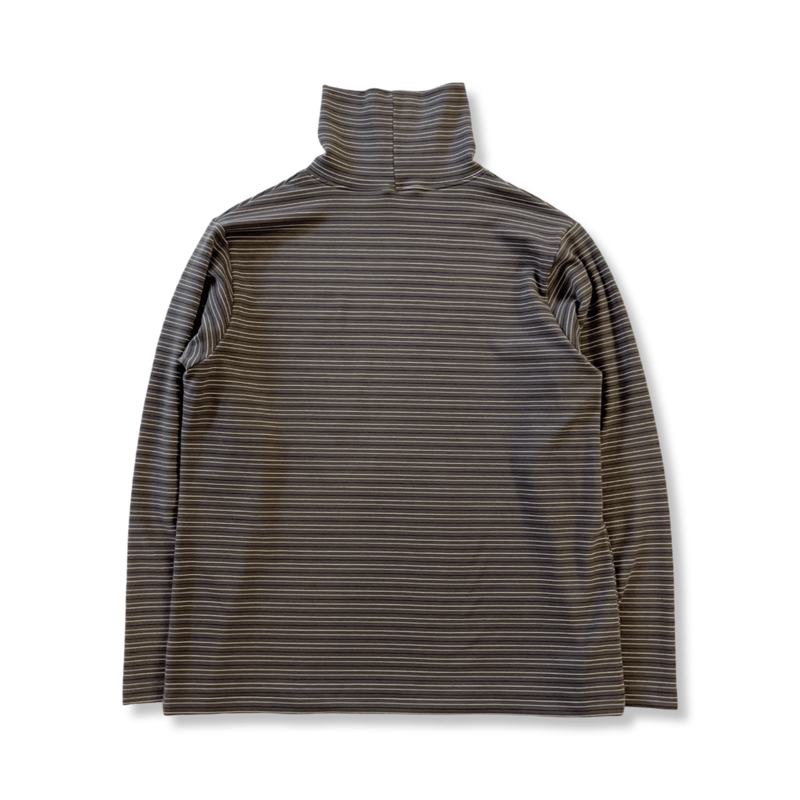 ep.9】BORDER FLEECE TURTLE LONG T (gray) | POLY