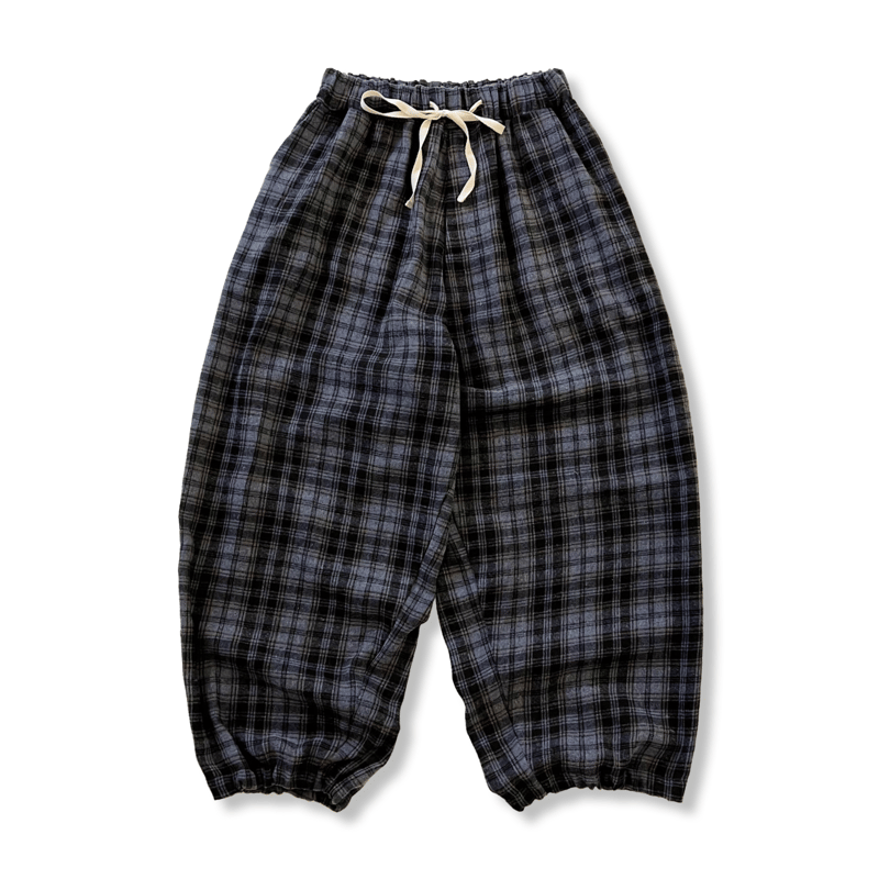 ep.9】CHECK LOOSE WORK PANTS (blue) | POLY ONLI ep.9】CHECK LOOSE WORK PANTS (blue) | POLY ONLI