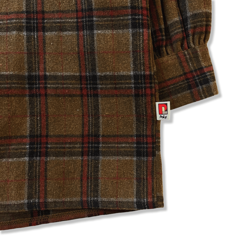 ep.9】BIG CHECK SHIRT (brown)【残りわずか】 | POLY ONL