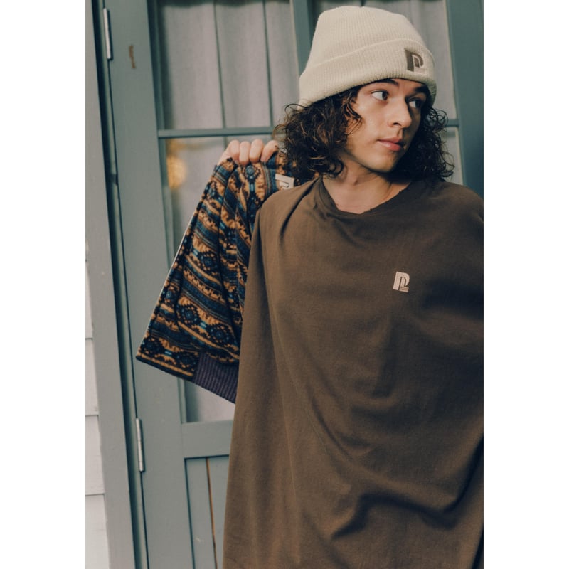 ep.9】CRASH LOGO LONG T (brown) | POLY ONLINE S